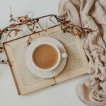Quiet Sunday morning at home with a book and simple relaxing setup